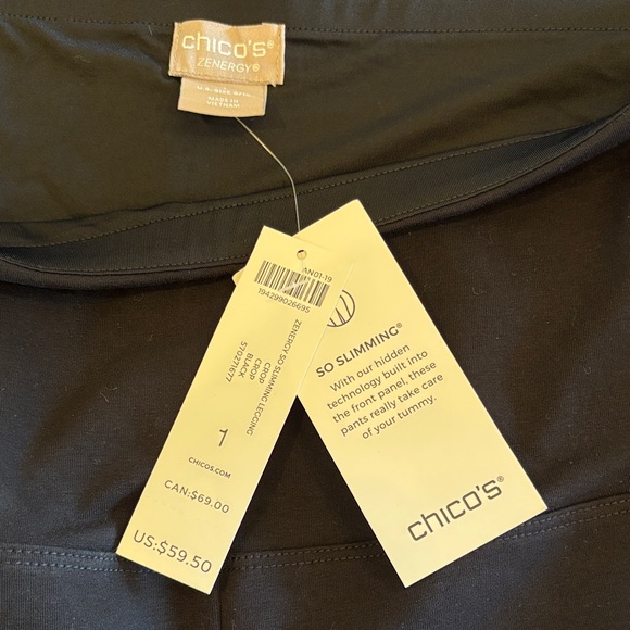 NWT! Chico's Black Zenergy So Slimming Leggings - Picture 7 of 10